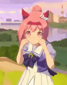 Kazama Iroha excited pose