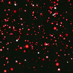 falling red and white stars