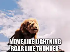 Lion roar like thunder