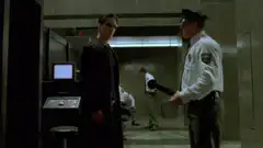 Neo punches security guard