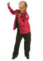 Vladimir Putin dancing in red jacket
