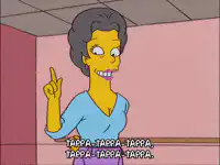 Mrs. Krabappel tapping her finger