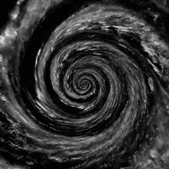 Black and white spiral vortex
