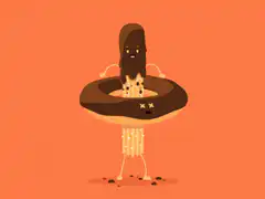 Donut hula hoop character