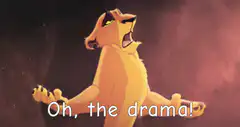 Simba facepalm Oh the drama