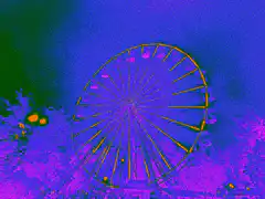 Ferris wheel thermal camera view