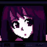 pixel art girl glitching