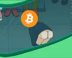 Bitcoin butt on subway