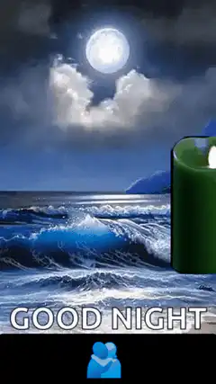 Good Night Ocean Moon Candle