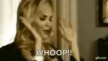 Woman saying whoop