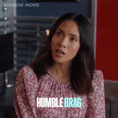 Woman doing a humble brag