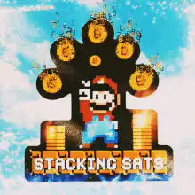 Pixel Mario Stacking Sats