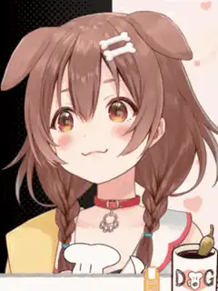 Anime girl with dog ears and pickles