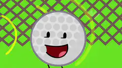 Cartoon Golf Ball Dancing