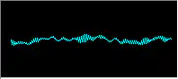blue audio waveform animation