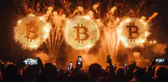 Bitcoin Fireworks Celebration