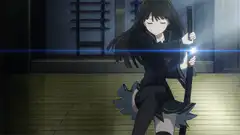 Anime girl sword slash