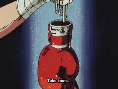 Boxing glove filled with blood