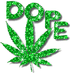 Green glitter dope weed