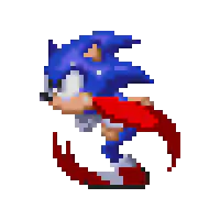 Sonic the Hedgehog pixel art running