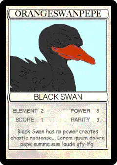 Black Swan to Orange Swan Pepe