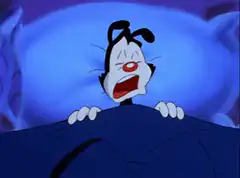 Yakko Warner crying in bed