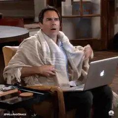 Will Truman throws blanket off laptop