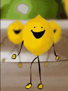 Happy Lemon Character Dancing