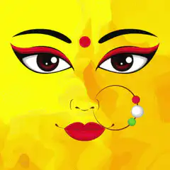 Yellow face with red bindi and nose ring