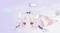 Anime girl charging battery