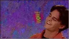 Man smiling with animated wow