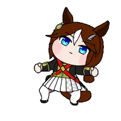 Chibi horse girl dancing