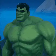 Hulk looking around confused