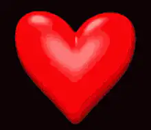 Glossy red heart