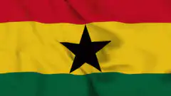 Ghana flag waving