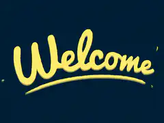 Yellow Welcome Text Animation