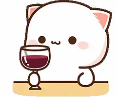 cute cat drinking wine