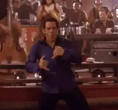 El Macho dancing with shaka sign