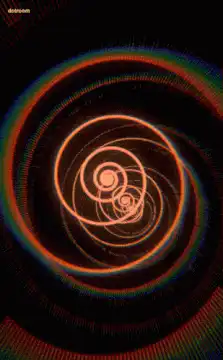 Orange spiral vortex animation