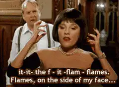 Flames on the side of my face
