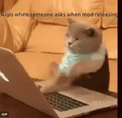 Cat frantically typing on laptop