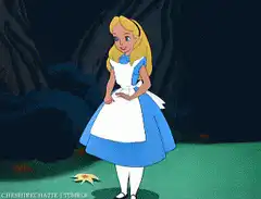 Alice in Wonderland shrugging