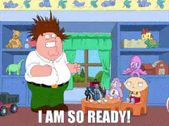 Stewie and Brian Ready for School