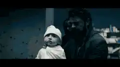 Homelander holds baby with glowing eyes