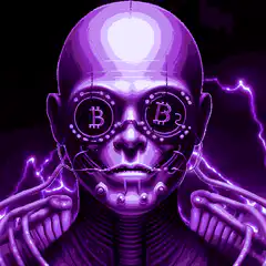 Purple Bitcoin Robot