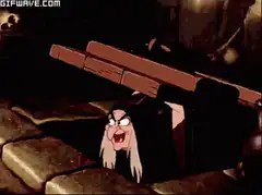 Wicked Witch under rubble