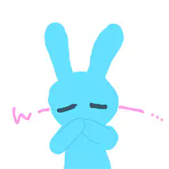 blue bunny shy kiss