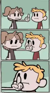 Girl tells boy to be quiet