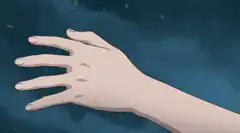 anime hand blooming with flowers
