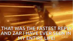 The Flash running with lightning